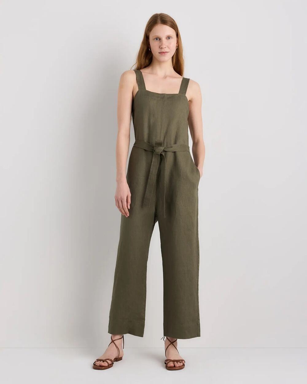 Quince 100% European Linen Square Neck Size S